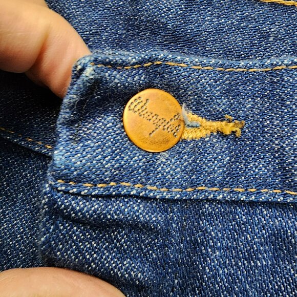 Wrangler Jeans Mens 36x36 Dark Wash Cotton High Rise Bootcut - Picture 4 of 12